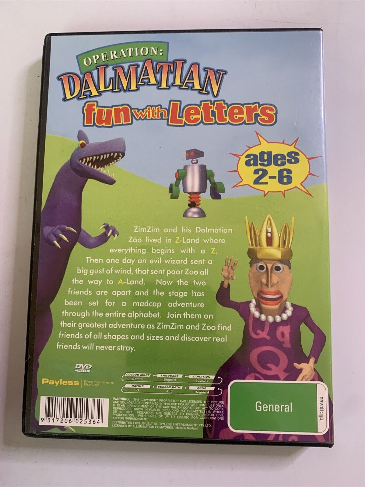 Operation Dalmation Fun With Letters (DVD) Region 4