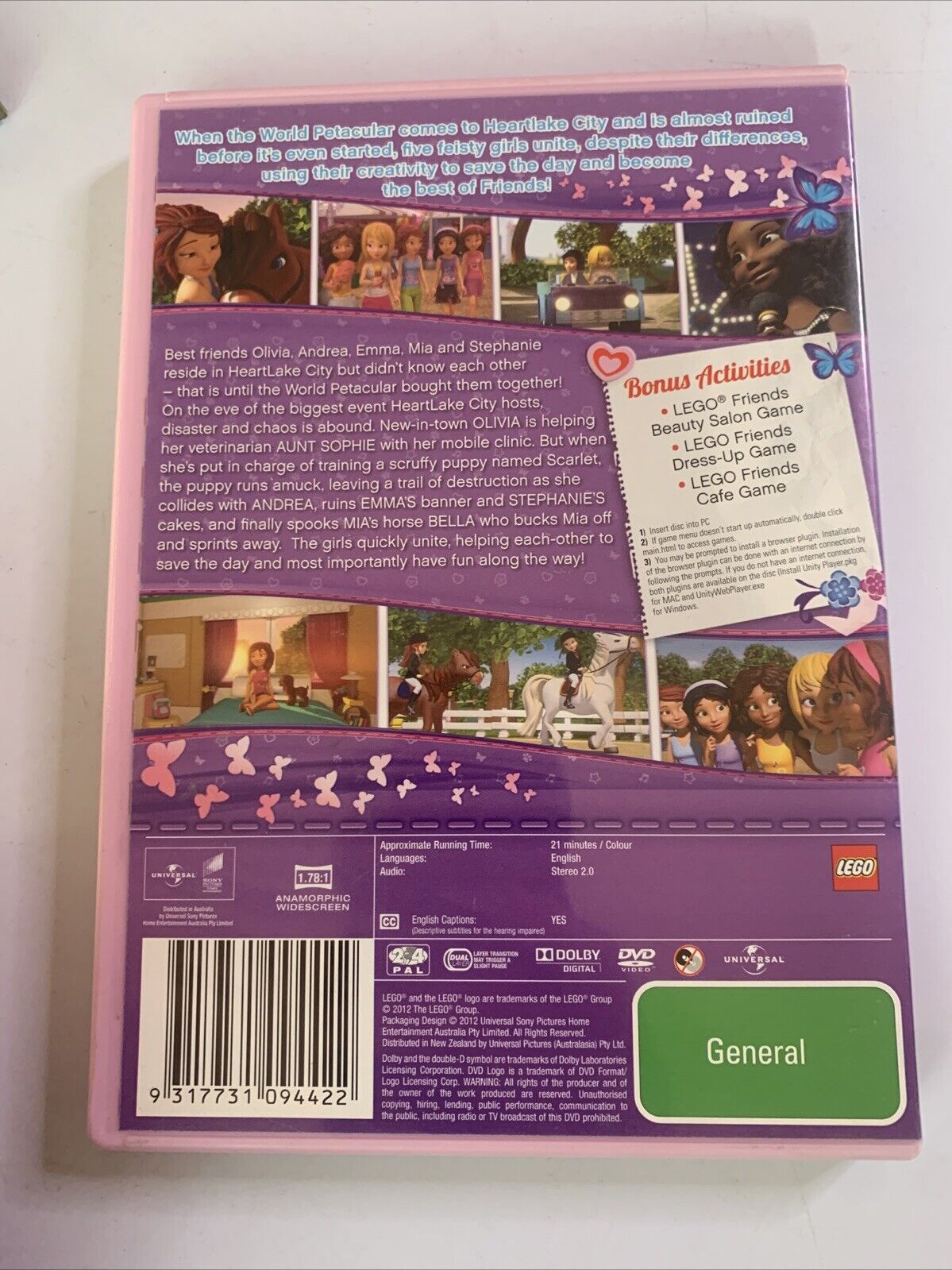 LEGO Friends New Girl In Town (DVD, 2012) Region 4