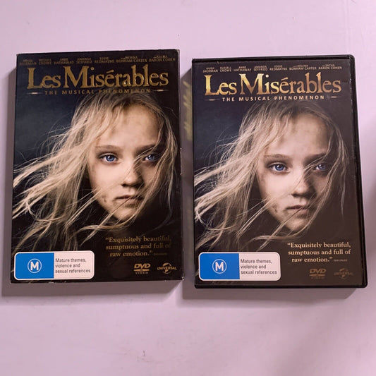 Les Miserables (DVD, 2012) Russell Crowe, Anne Hathaway, Hugh Jackman  Region 4