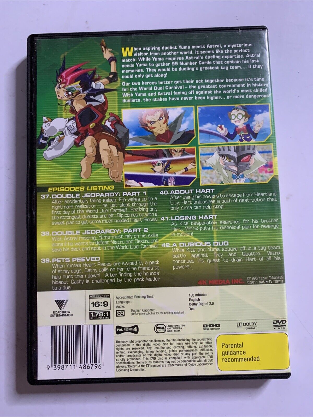 Yu Gi Oh! Zexal Double Jeopardy (DVD, 2013) Animation Anime Region 4