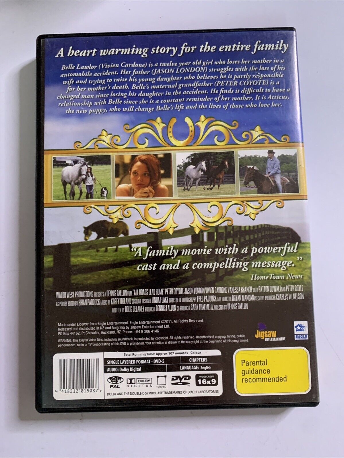 All Roads Lead Home (DVD, 2008) Peter Coyote Jason London Region 4