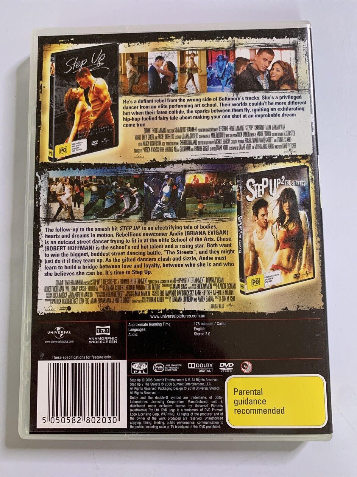 Step Up 1 & 2 (DVD, 2008)  Channing Tatum, Jenna Dewan Region 2 & 4