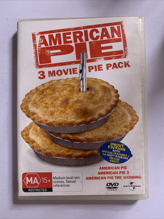 American Pie / American Pie 2 / American Pie The Wedding (DVD, 1999) Region 4