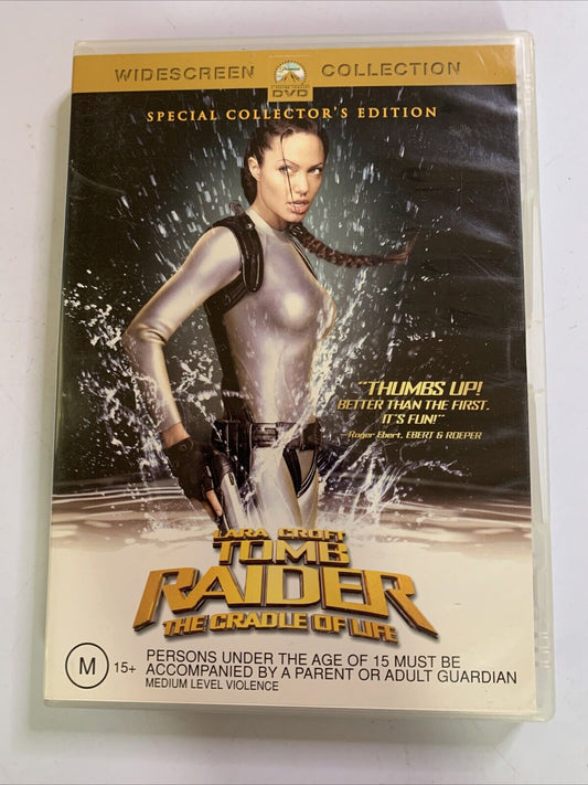 Lara Croft Tomb Raider 2 The Cradle of Life (DVD, 2003) Angelina Jolie Region 4