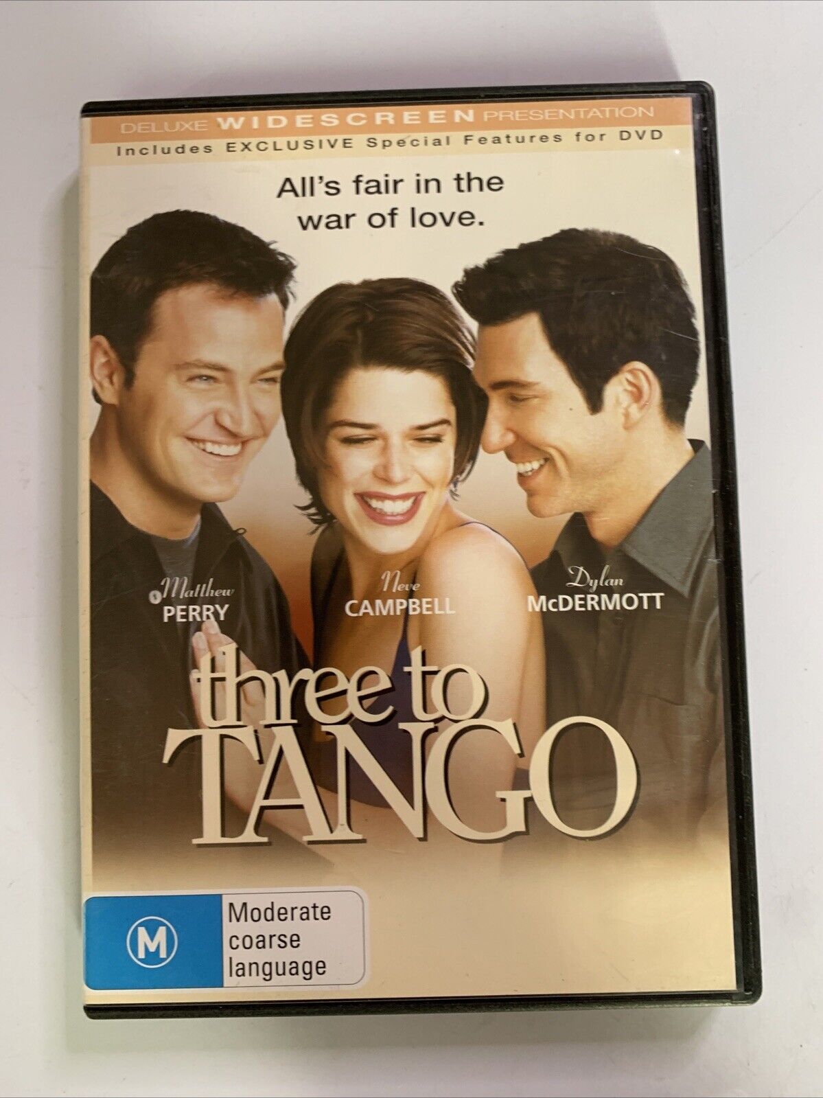 Three to Tango (DVD, 1999) Matthew Perry, Dylan McDermott, Neve Campbell Region4