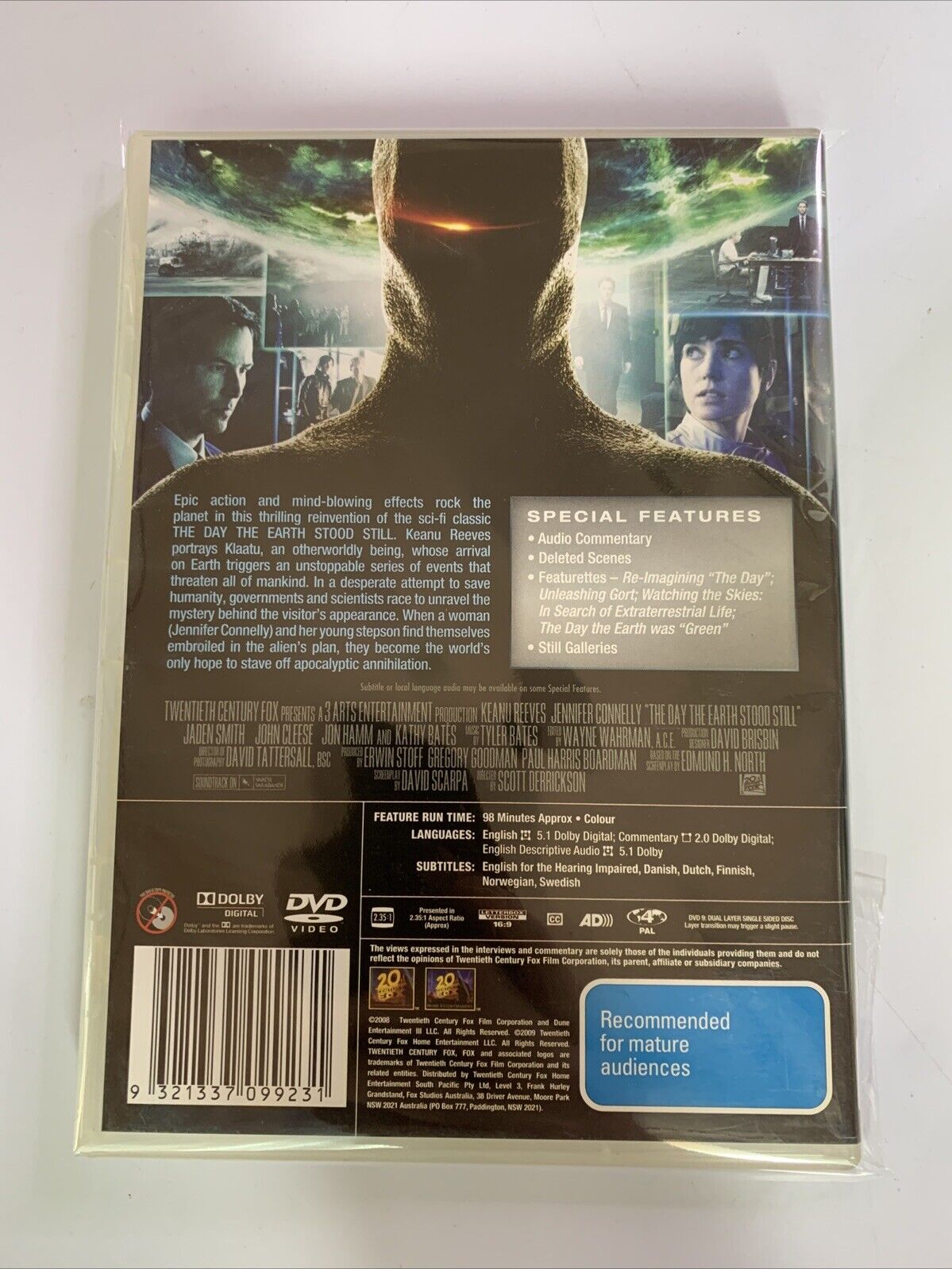 The Day the Earth Stood Still (DVD, 2008) Keanu Reeves, John Cleese Region 4 NEW