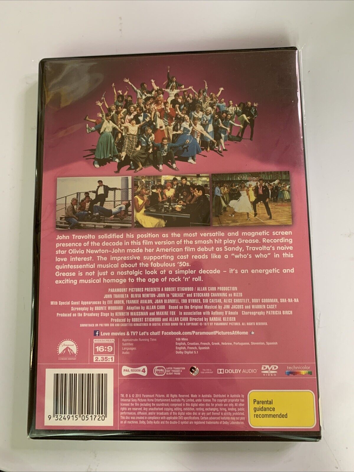 Grease 30th Anniversary Edition (DVD,1978) Olivia Newton-John, John Travolta NEW