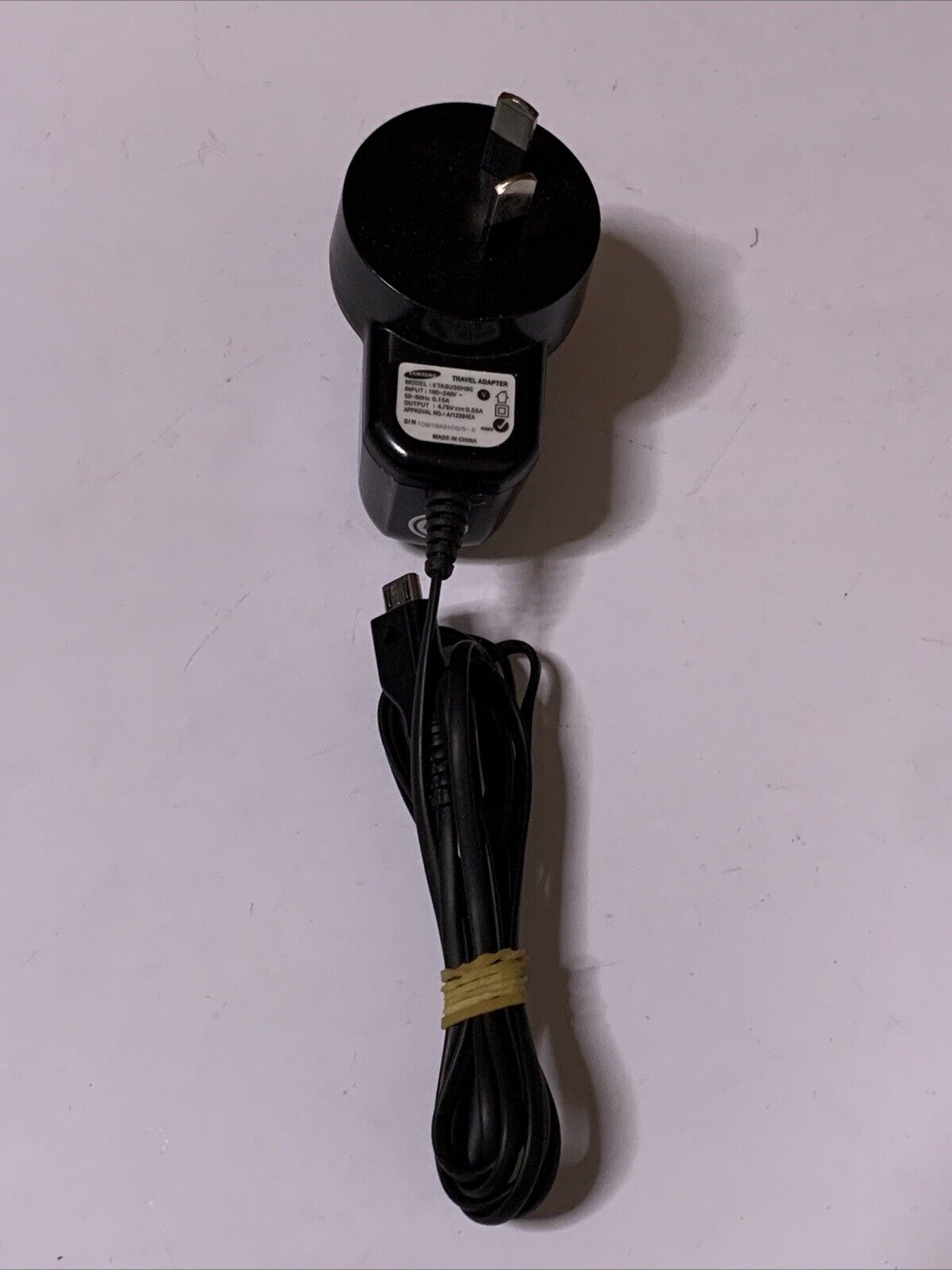 Genuine Samsung Travel Adaptor ETA3U3OHBE Mobile Charger 4.75V 0.55A Micro USB