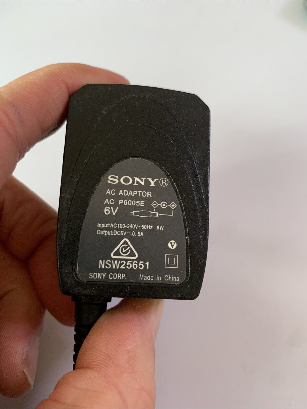 Genuine Sony AC Adaptor 6V 0.5A AC-P6005E Power Supply