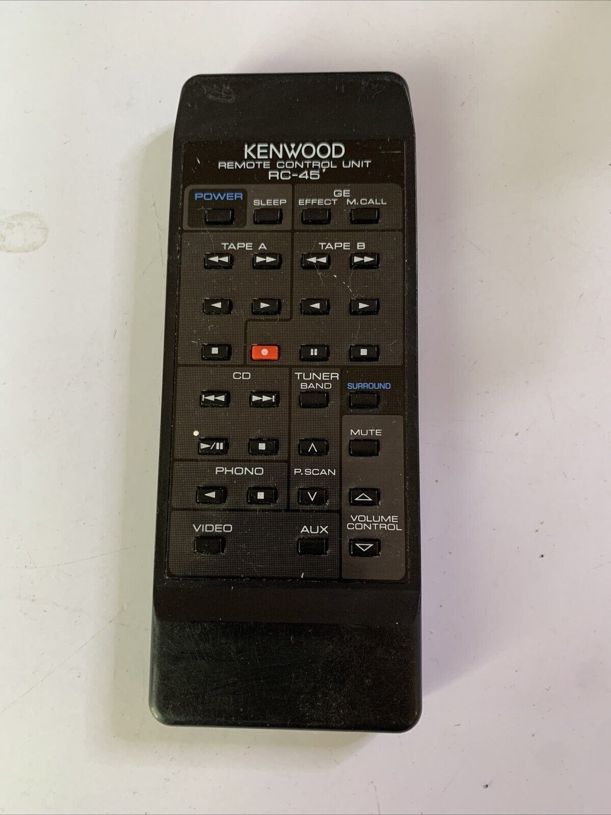 Genuine Kenwood RC-45 Remote Control for Cassette Tape CD and Phono Player