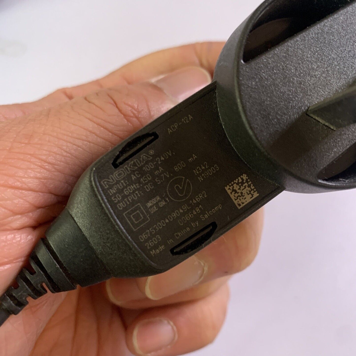 Genuine Nokia Phone Charger AC-12A Output 5.7V/800MA Power Adaptor  For Mobile