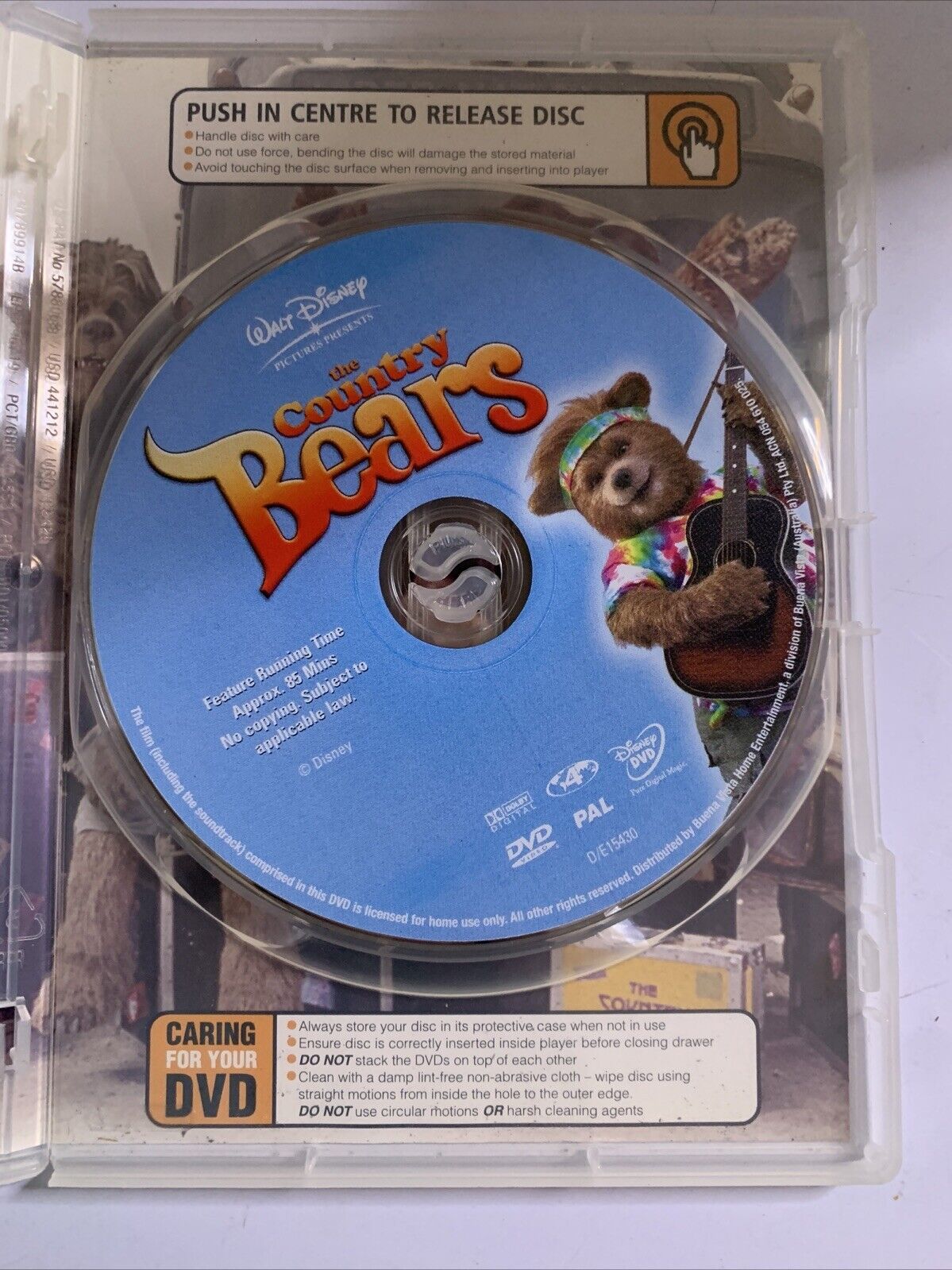 The Country Bears (DVD, 2002) Christopher Walken  Disney Film Region 4