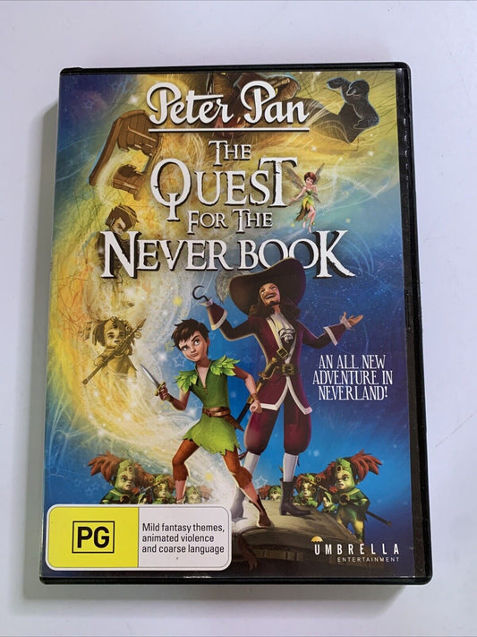 Peter Pan The Quest for the Never Book (DVD, 2018) Region 4