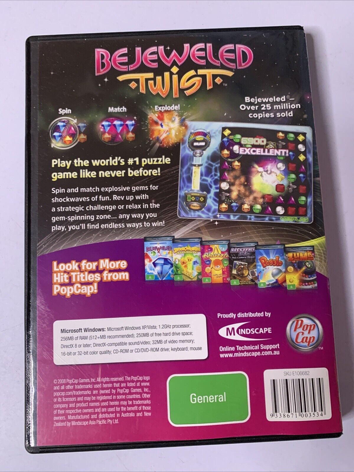 Bejeweled Twist PC CD-ROM Windows Puzzle Game