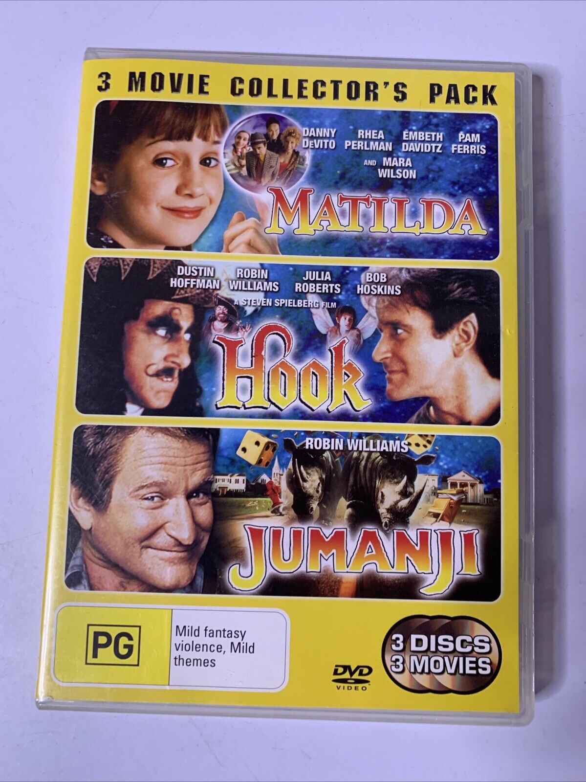 Matilda / Hook / Jumanji (DVD, 1996) Robin Williams  Region 4