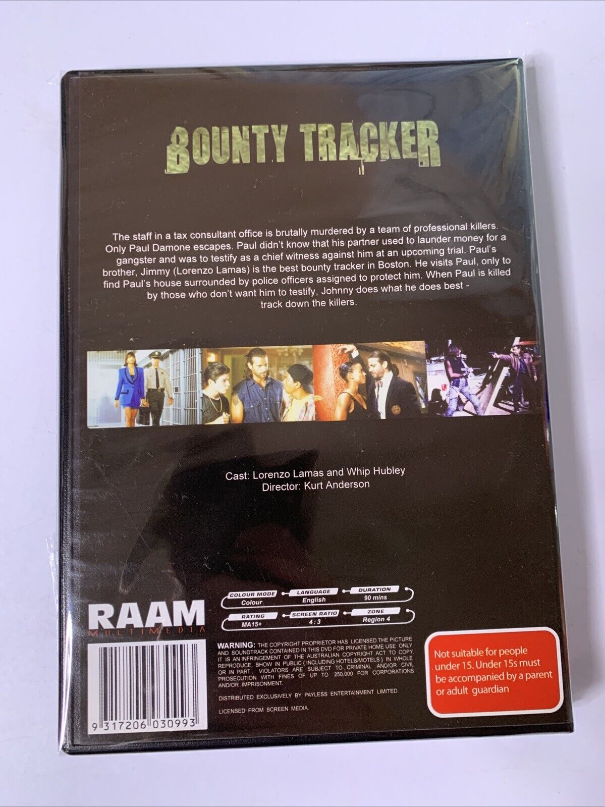 Bounty Tracker (DVD, 1993) Lorenzo Lamas, Matthias Hues, Cyndi Pass Region 4 NEW