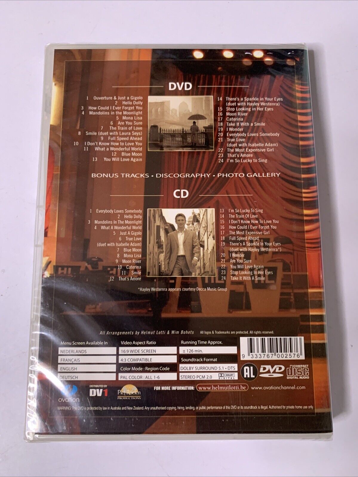 Helmut Lotti: the Crooners (DVD + CD, 2006) All Regions  NEW Sealed
