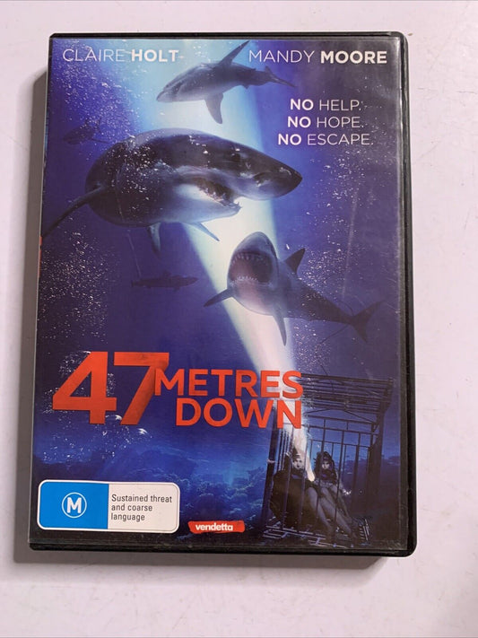 47 Metres Down (DVD, 2017) Santiago Segura, Claire Holt Mandy Moore  Region 4