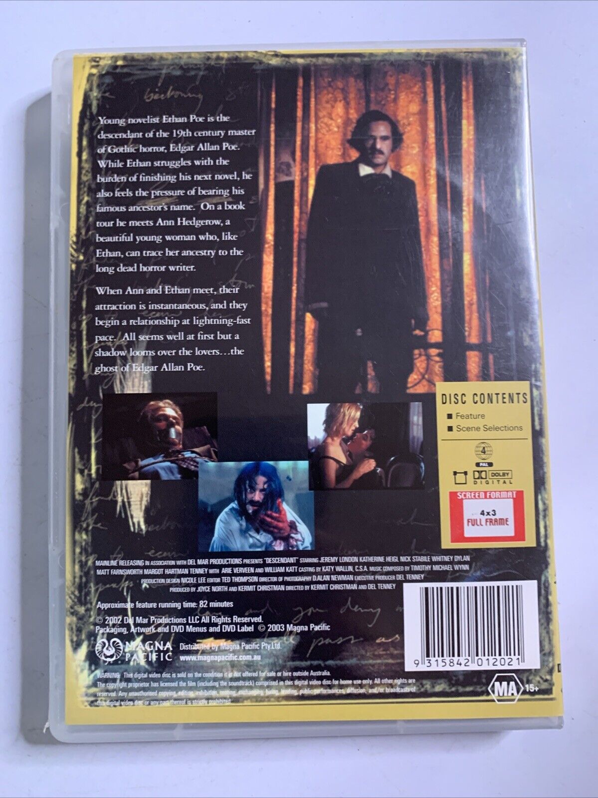 Descendant (DVD, 2003) Nick Stabile, Katherine Heigl, Jeremy London  Region 4