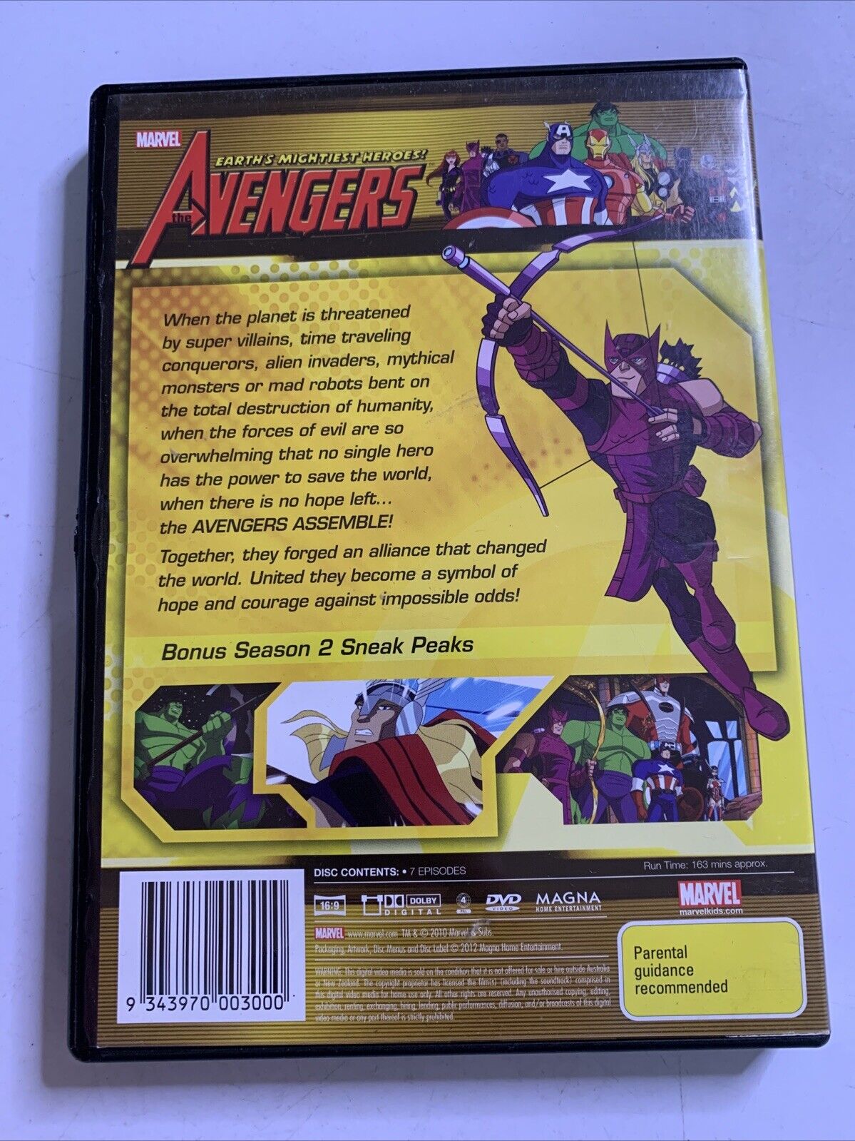The Avengers Thors Last Stand (DVD, 2011) Animation Region 4
