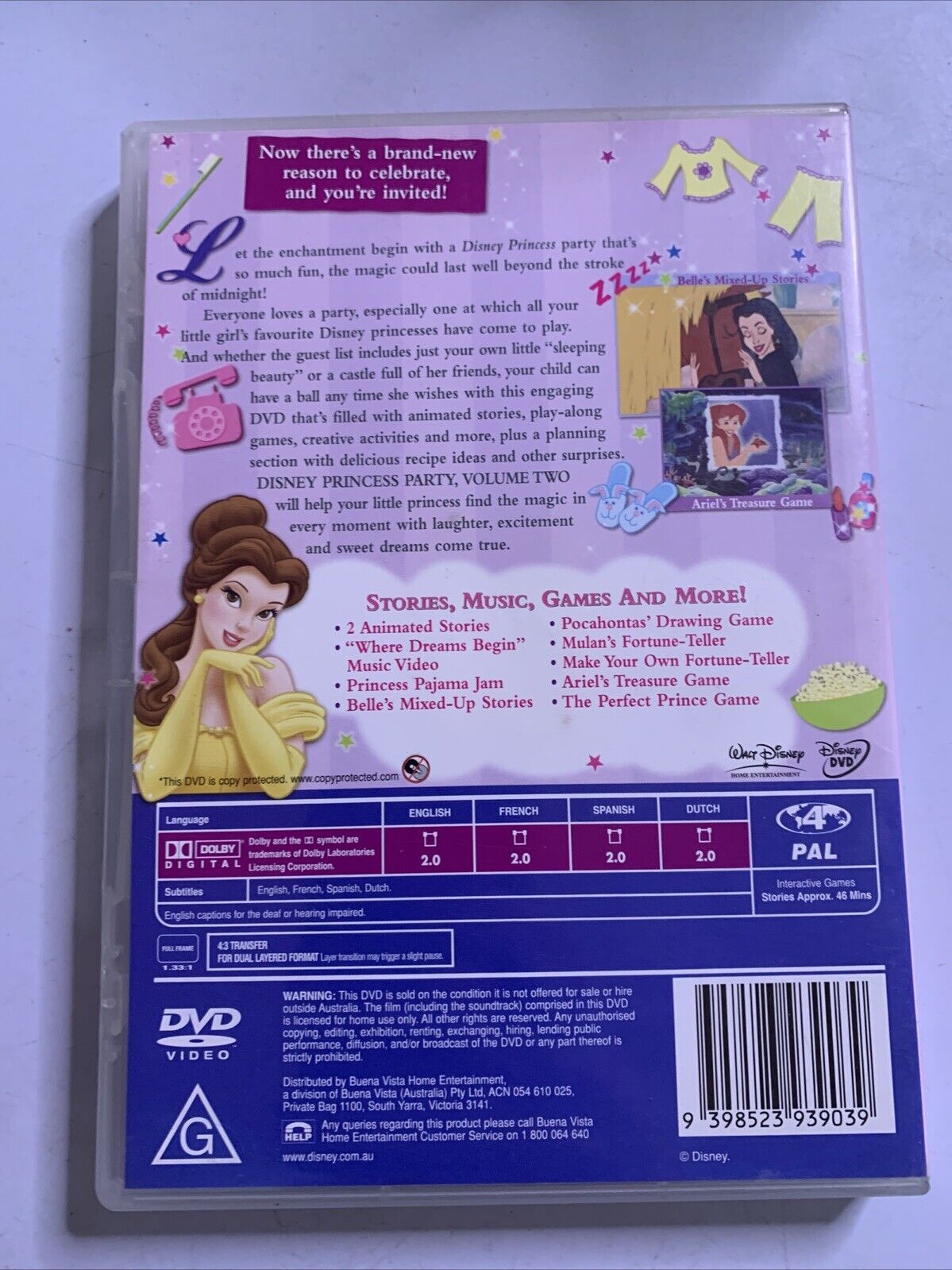 Princess Party : Princess Dress-Up Party Vol 2 (DVD, 2005) Region 4