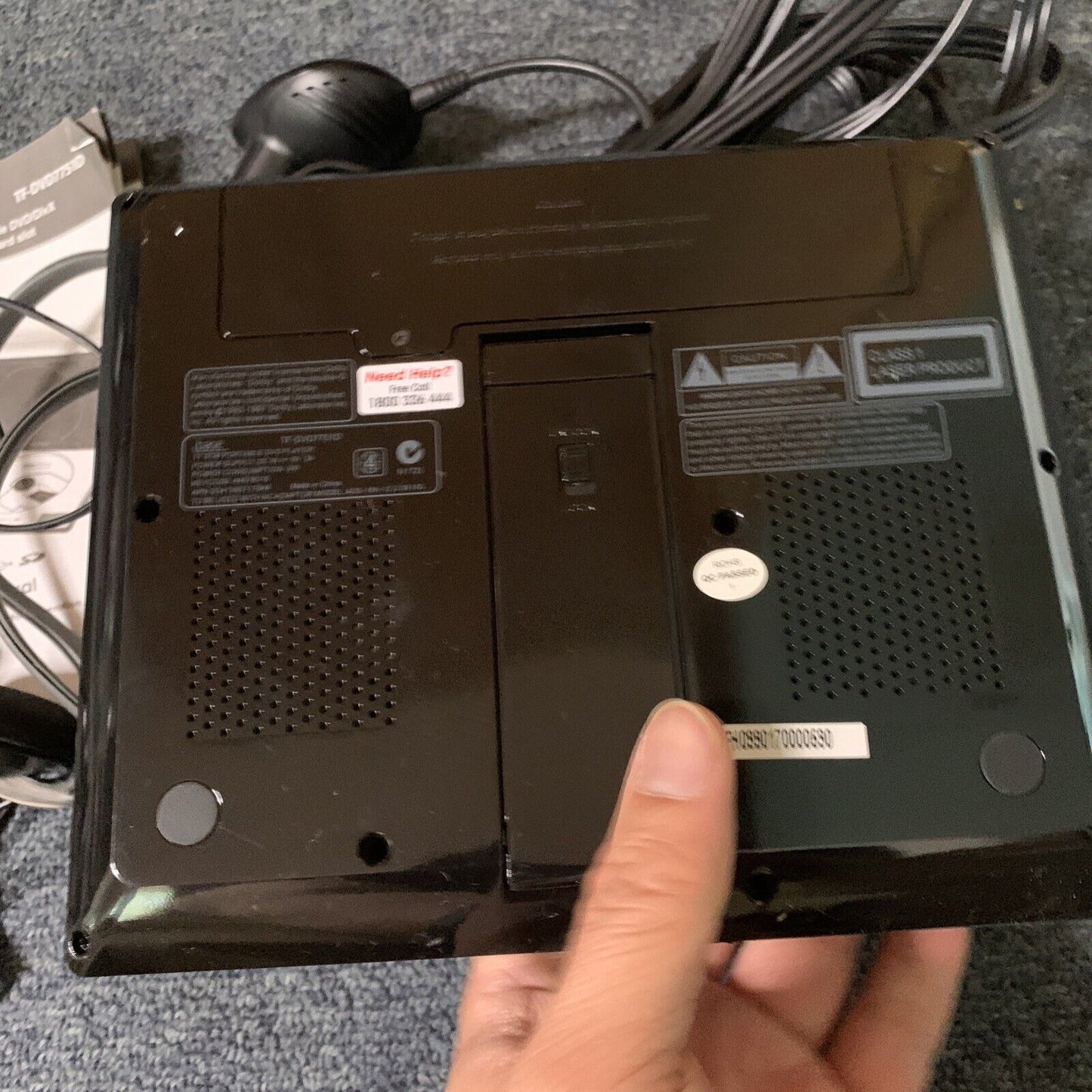 Base Dual Screen 7" Portable DVD Player USB SD Card with Power supply