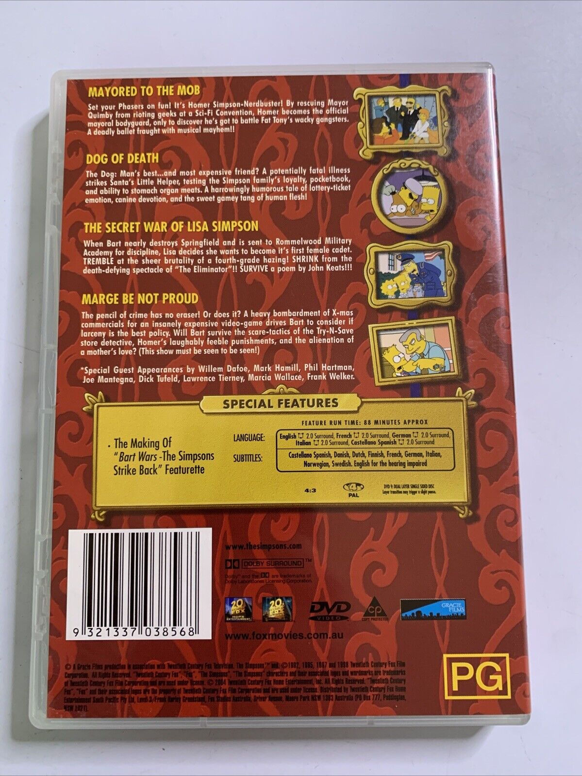 The Simpsons : Bart Wars Strike Back (DVD, 2000) Region 4