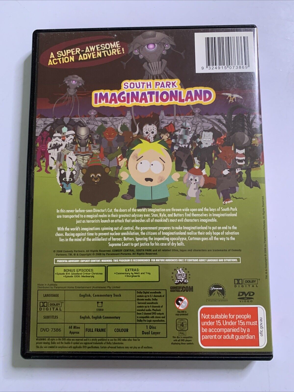 South Park Imaginationland Uncensored Directors Cut (DVD, 2008) Region 4