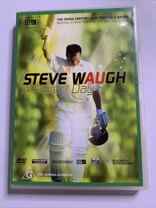 Steve Waugh A Perfect Day (DVD, 2002) Cricket Ashes Documentary Region 4