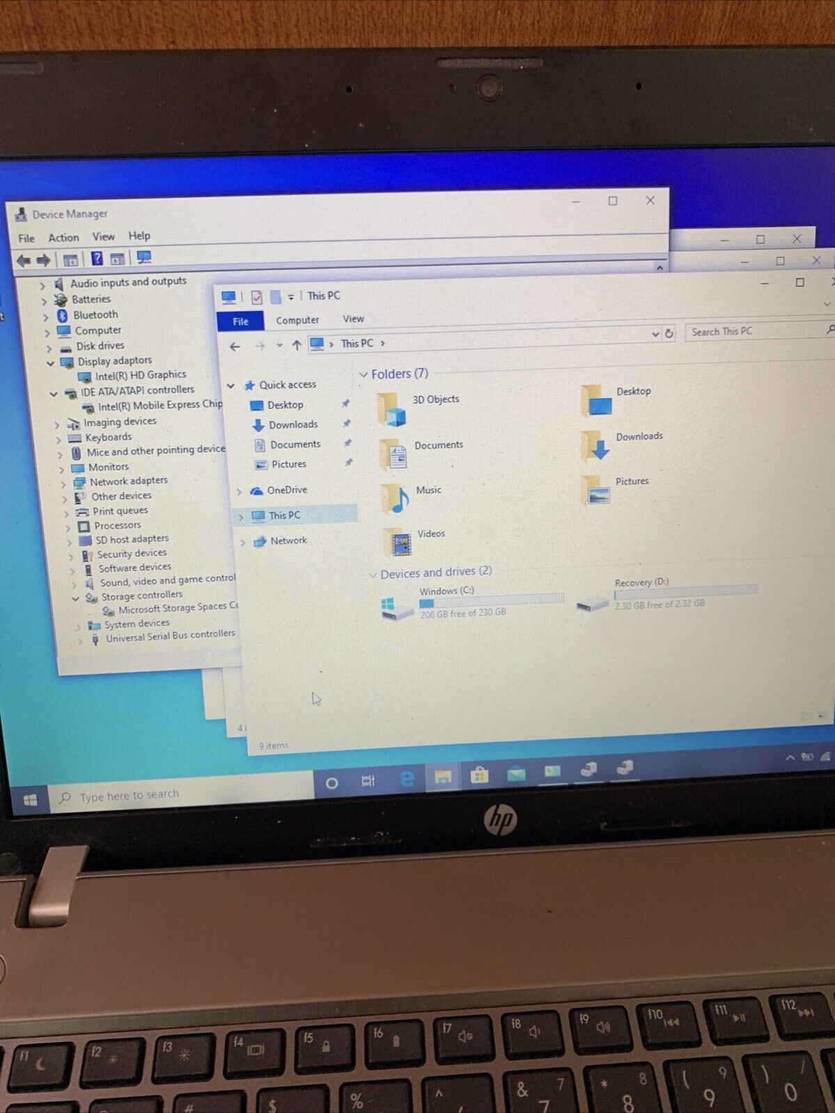 HP ProBook 4230s Laptop Intel B810 1.6Ghz 2GB 230GB *Flat Battery No PowerSupply