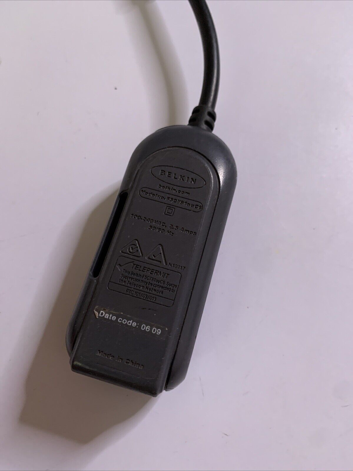 Belkin Notebook Travel Surge Protector 3-Prong Ethernet Phone Line F5C791auC5