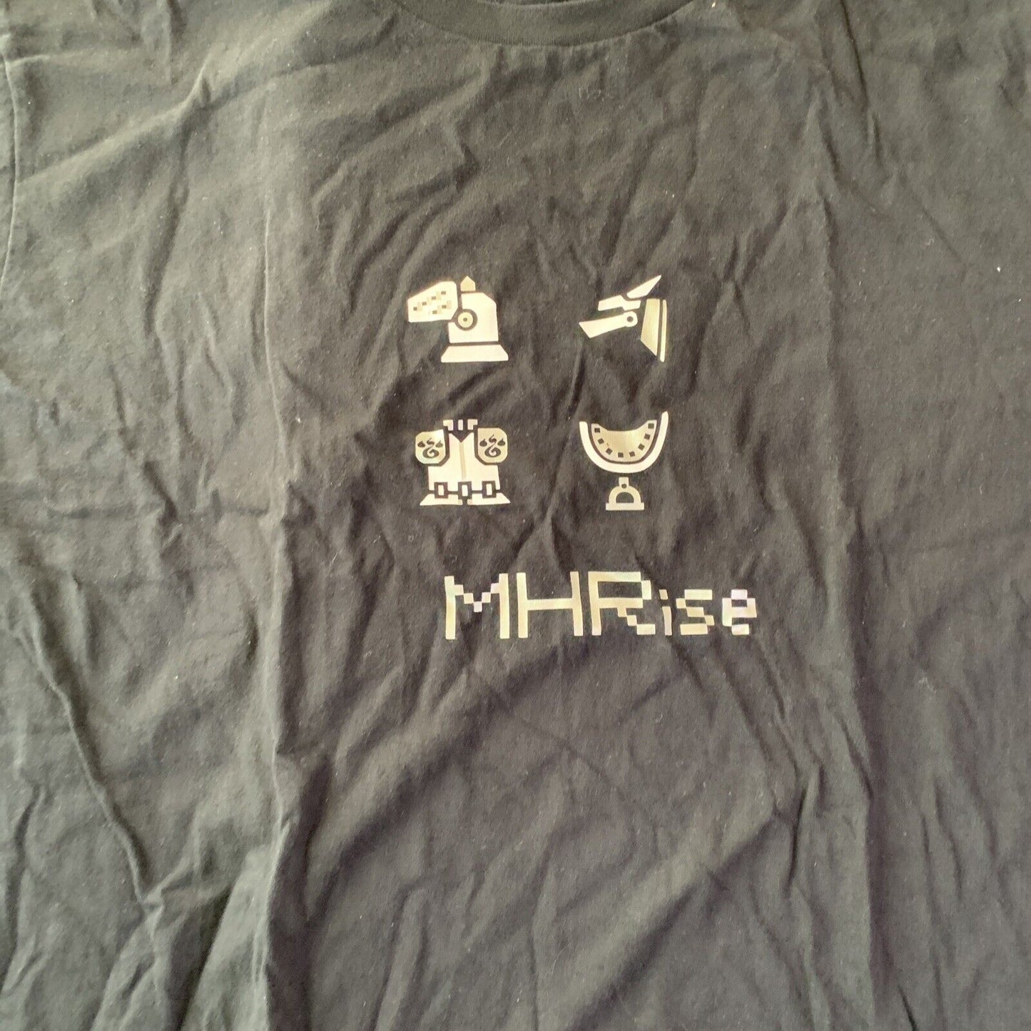 Monster Hunter Rise MHRise Capcom UNIQLO Short Sleeve Shirt 4XL Black