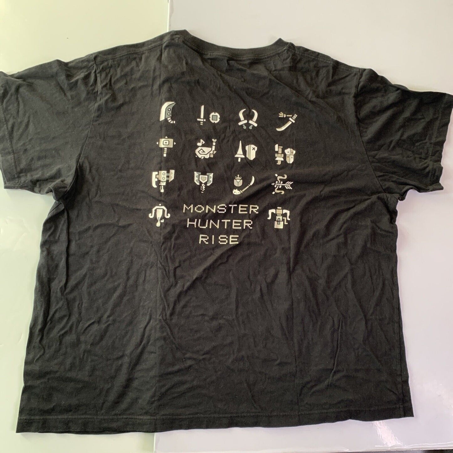 Monster Hunter Rise MHRise Capcom UNIQLO Short Sleeve Shirt 4XL Black