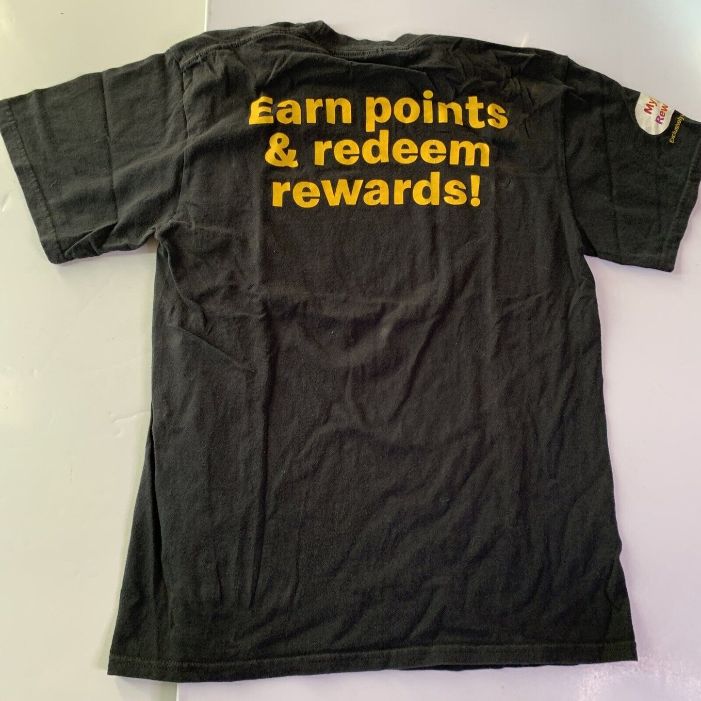 Genuine McDonalds Rewards Employee Shirt Black M Size Cotton