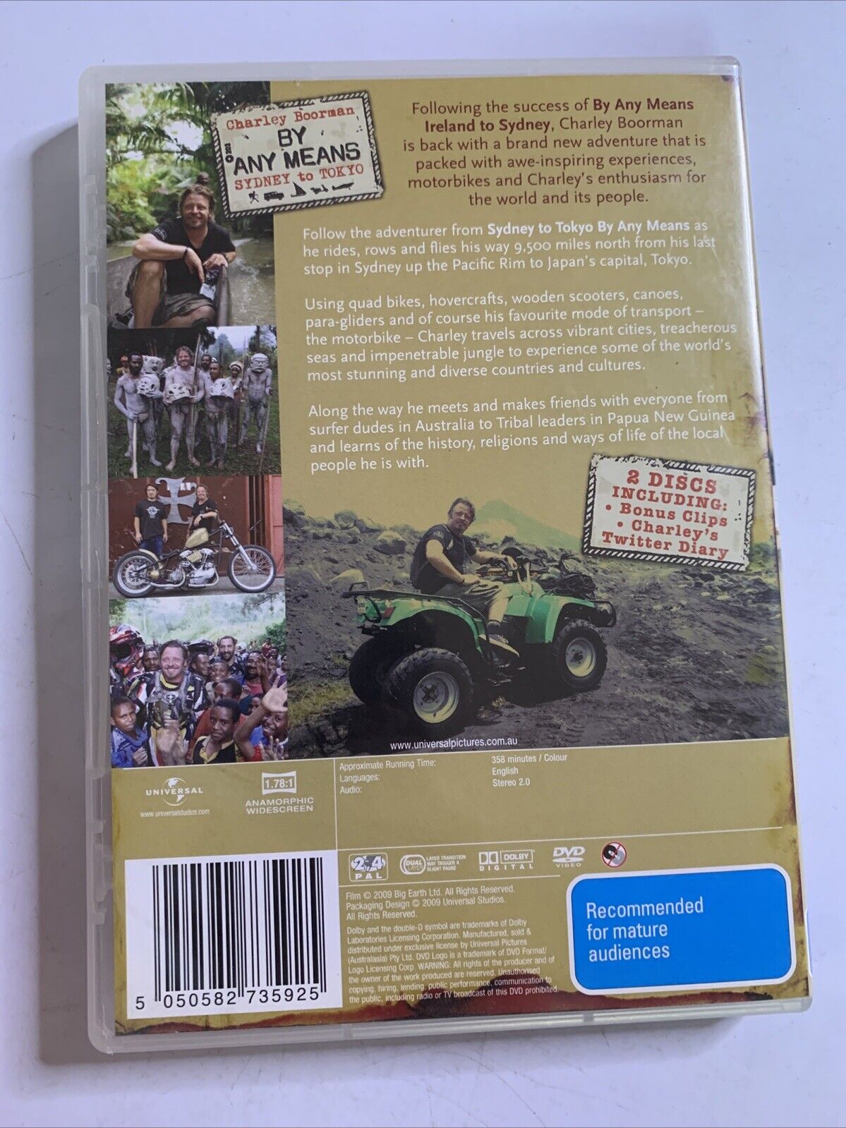 Sydney to Tokyo By Any Means (DVD, 2008, 2-Disc Set) Charley Boorman  Region 4