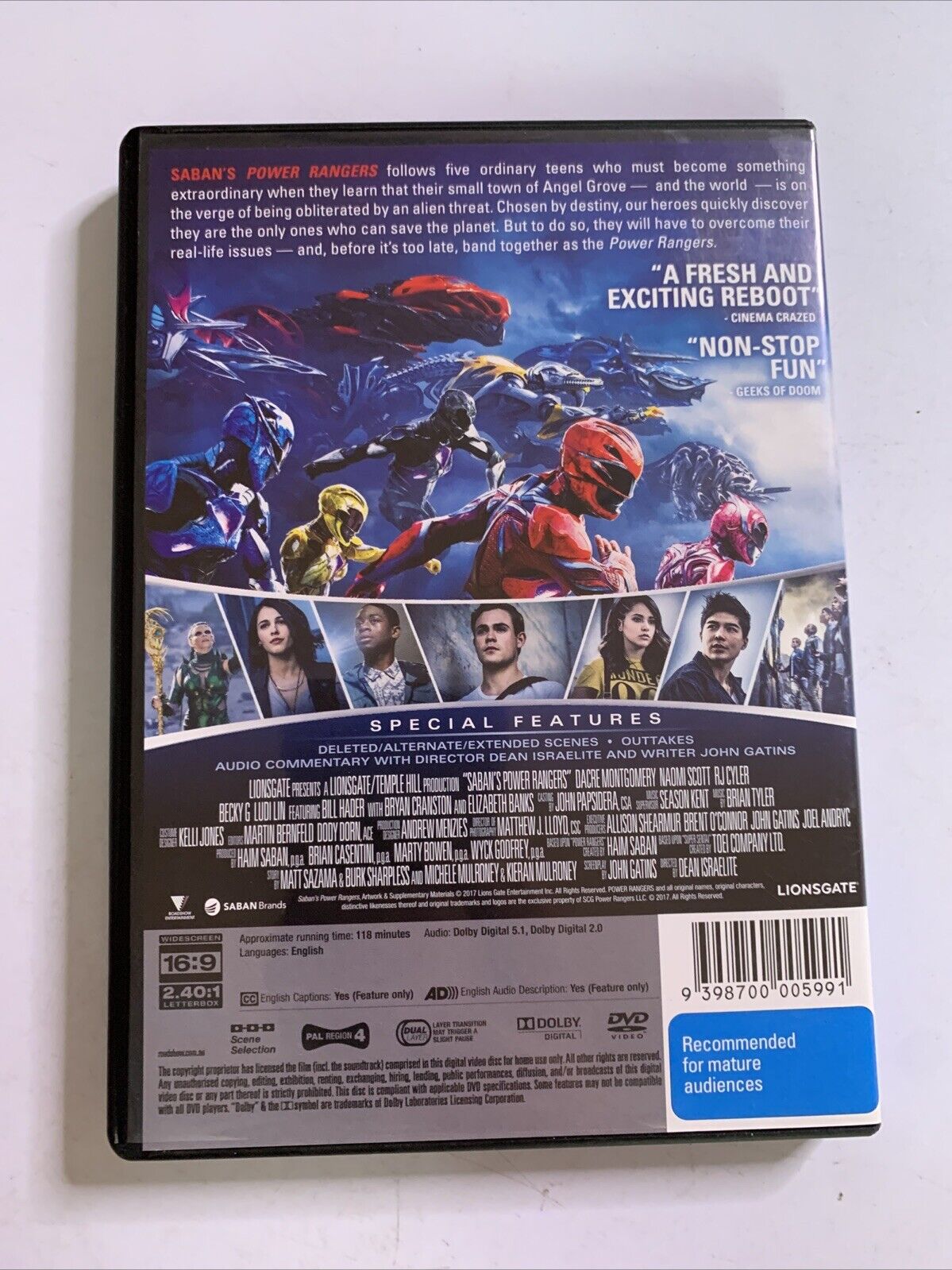 Power Rangers The Movie (DVD, 2017) Region 4 – Retro Unit