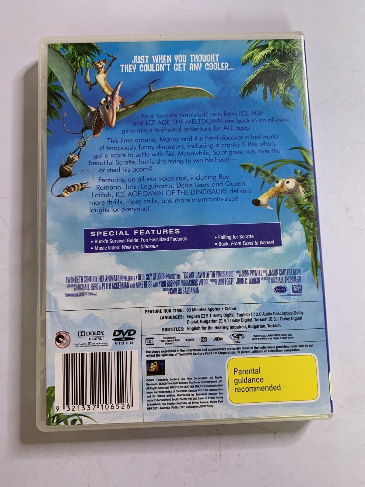 Ice Age 3 Dawn of the Dinosaurs (DVD, 2009) Animated Film  Region 4