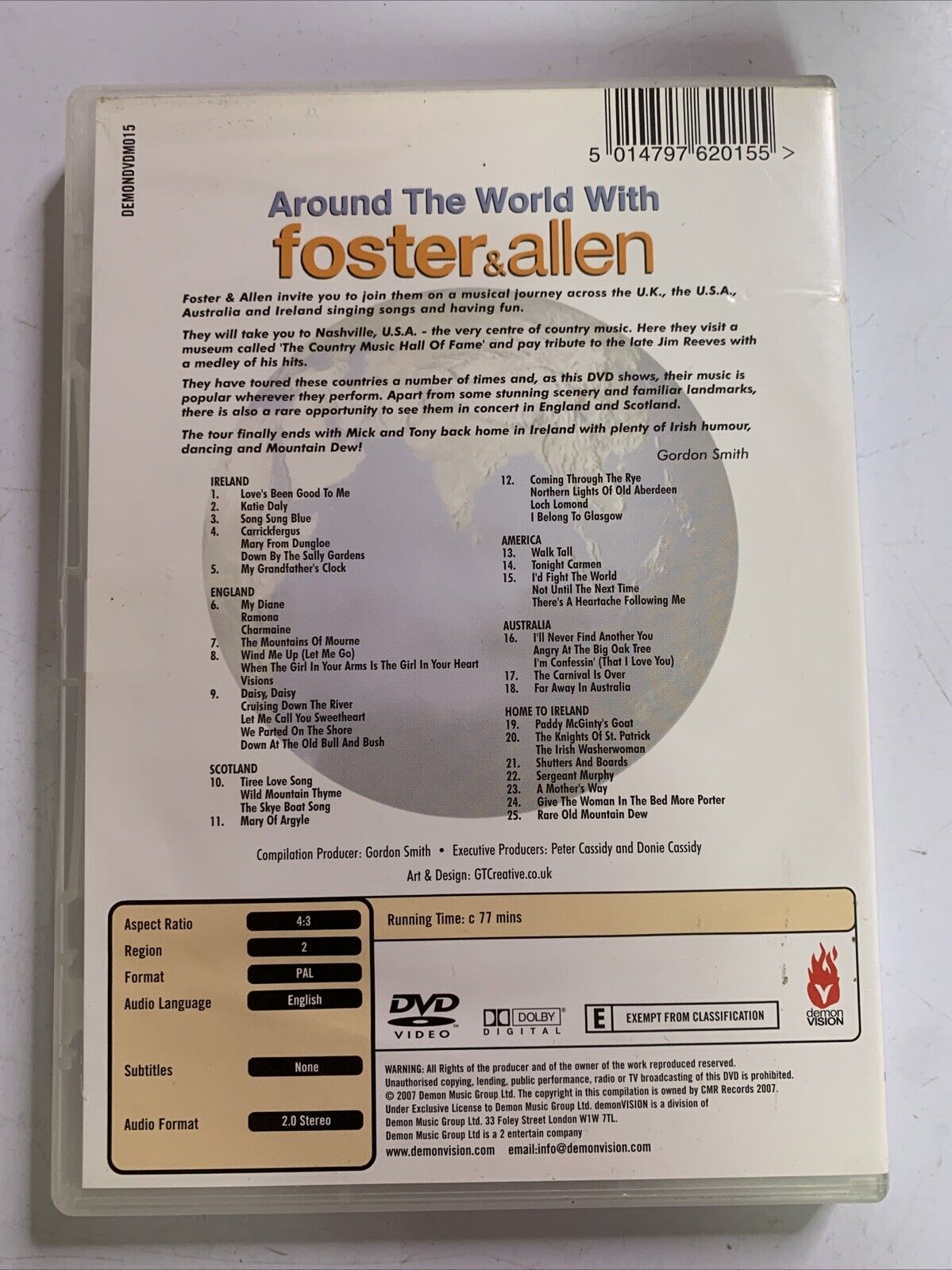Foster and Allen : Around the World with Foster & Allen (DVD, 2007) All Regions
