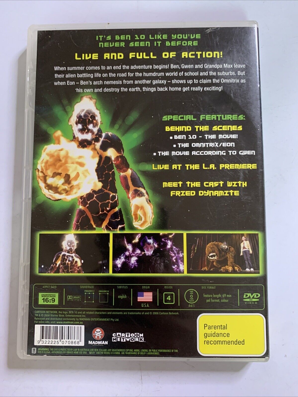 Ben 10 : Race Against Time (DVD, 2007) Region 4
