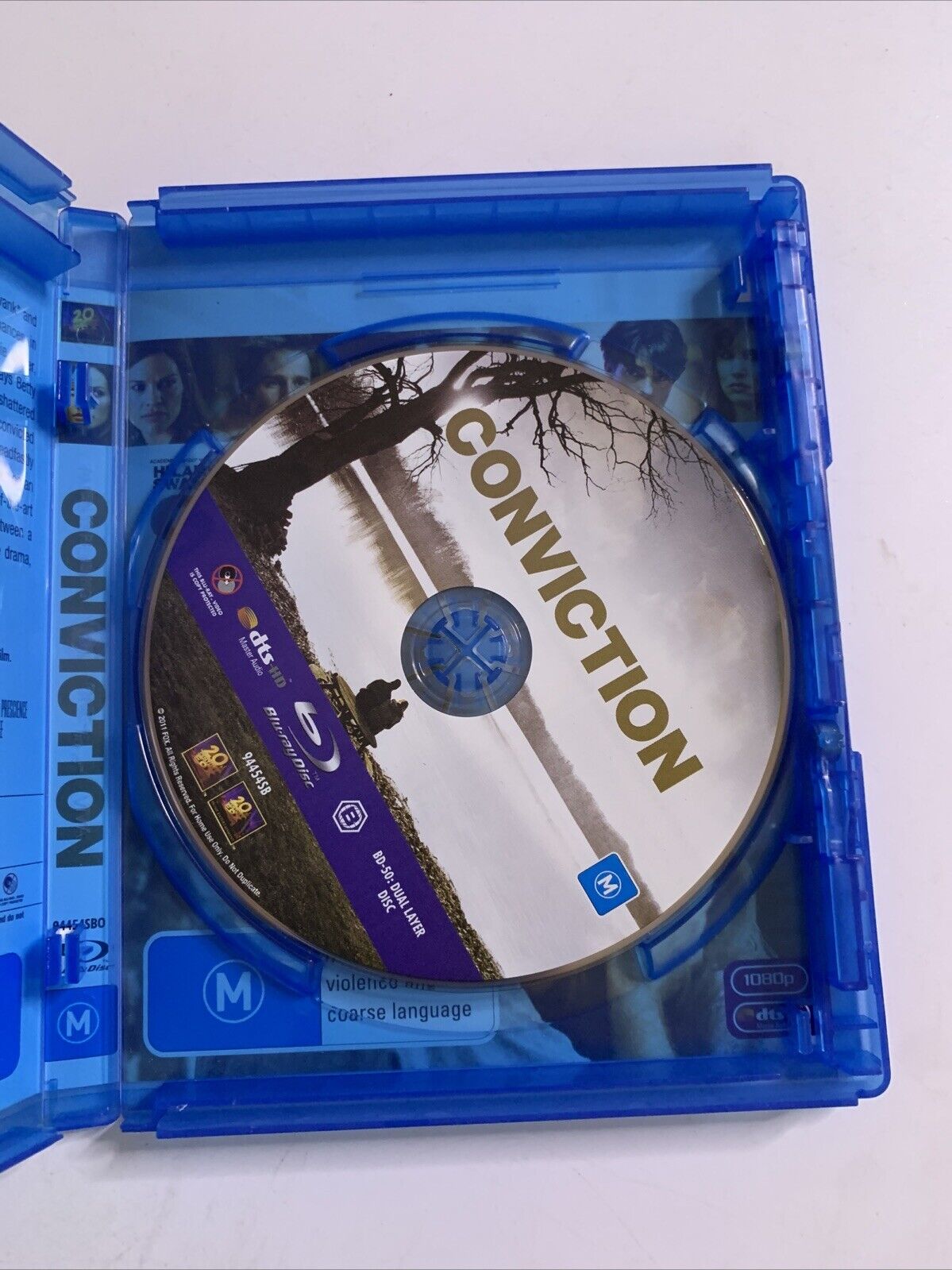 Conviction (Blu-ray, 2010) Hilary Swank, Sam Rockwell Region B