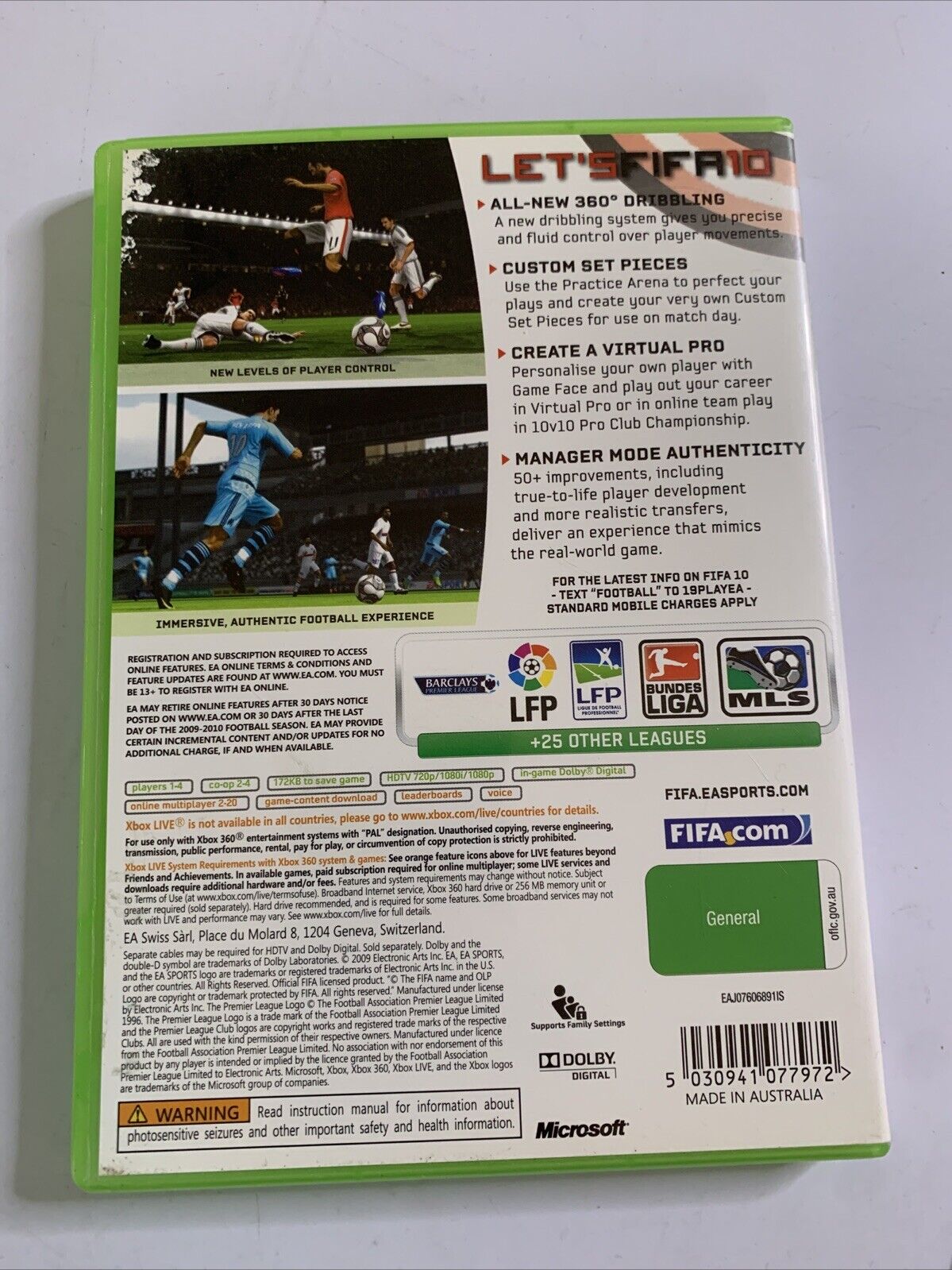 FIFA 10 Microsoft XBOX 360 PAL Football Soccer Game Complete
