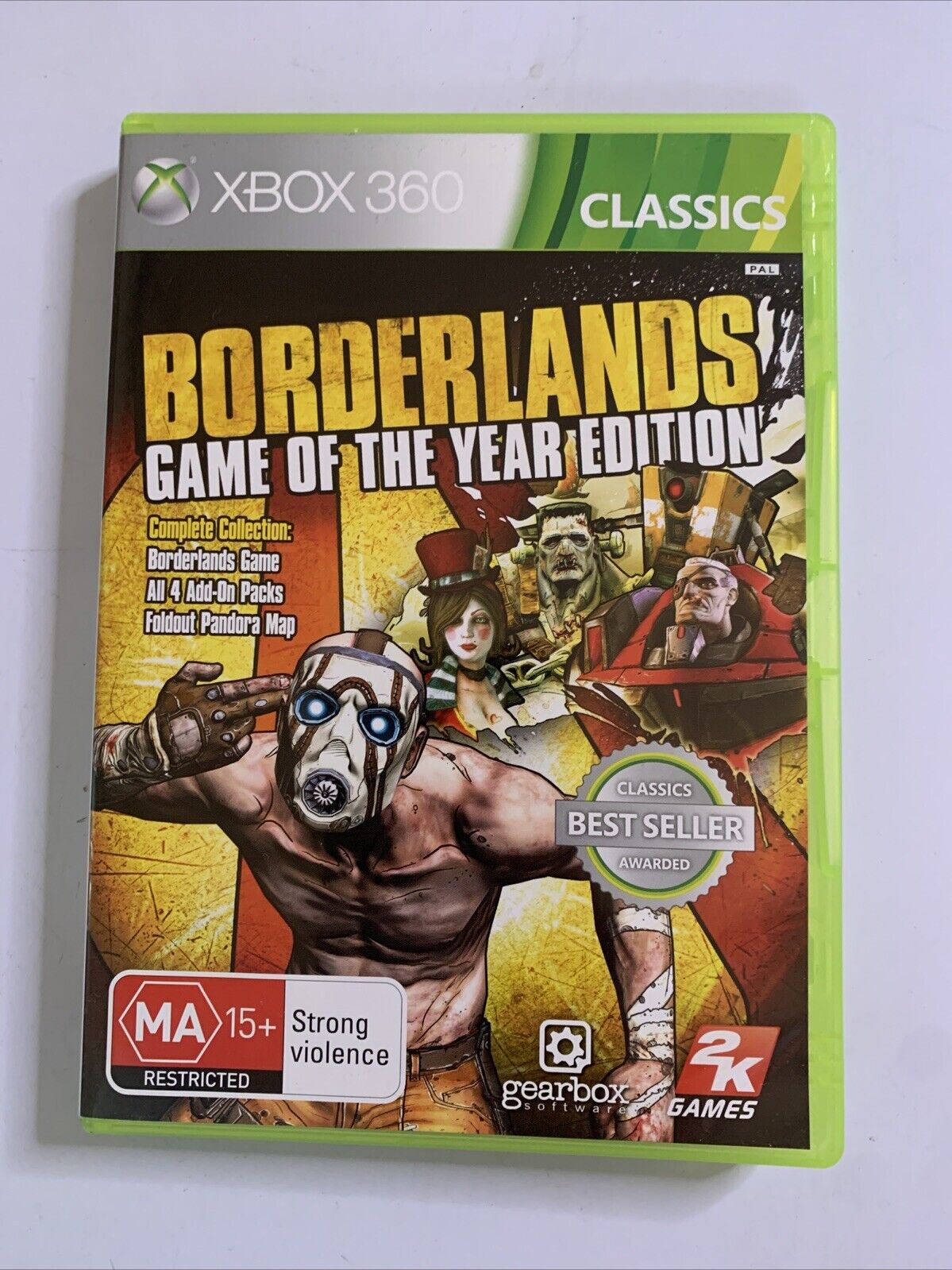 Borderlands Game of the Year Edition Microsoft XBOX 360 PAL + Map Complete