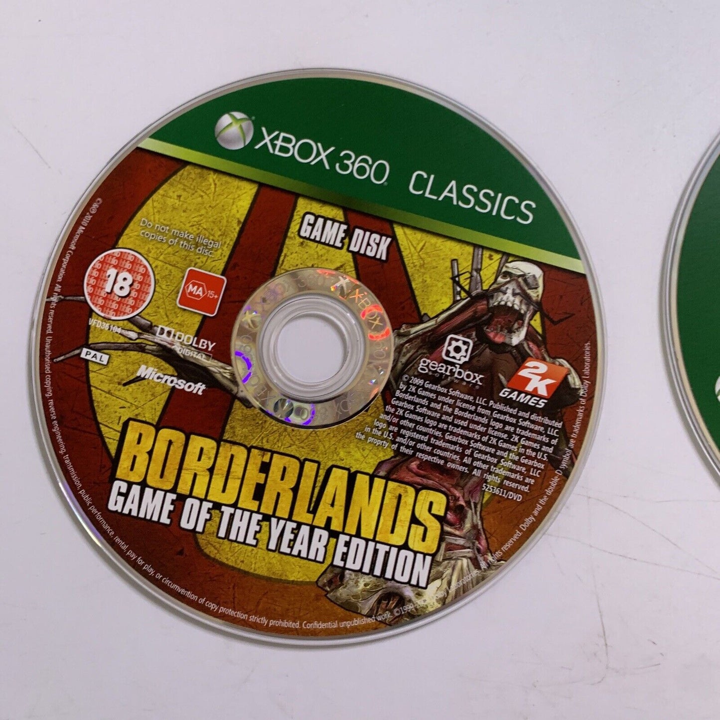 Borderlands Game of the Year Edition Microsoft XBOX 360 PAL + Map Complete
