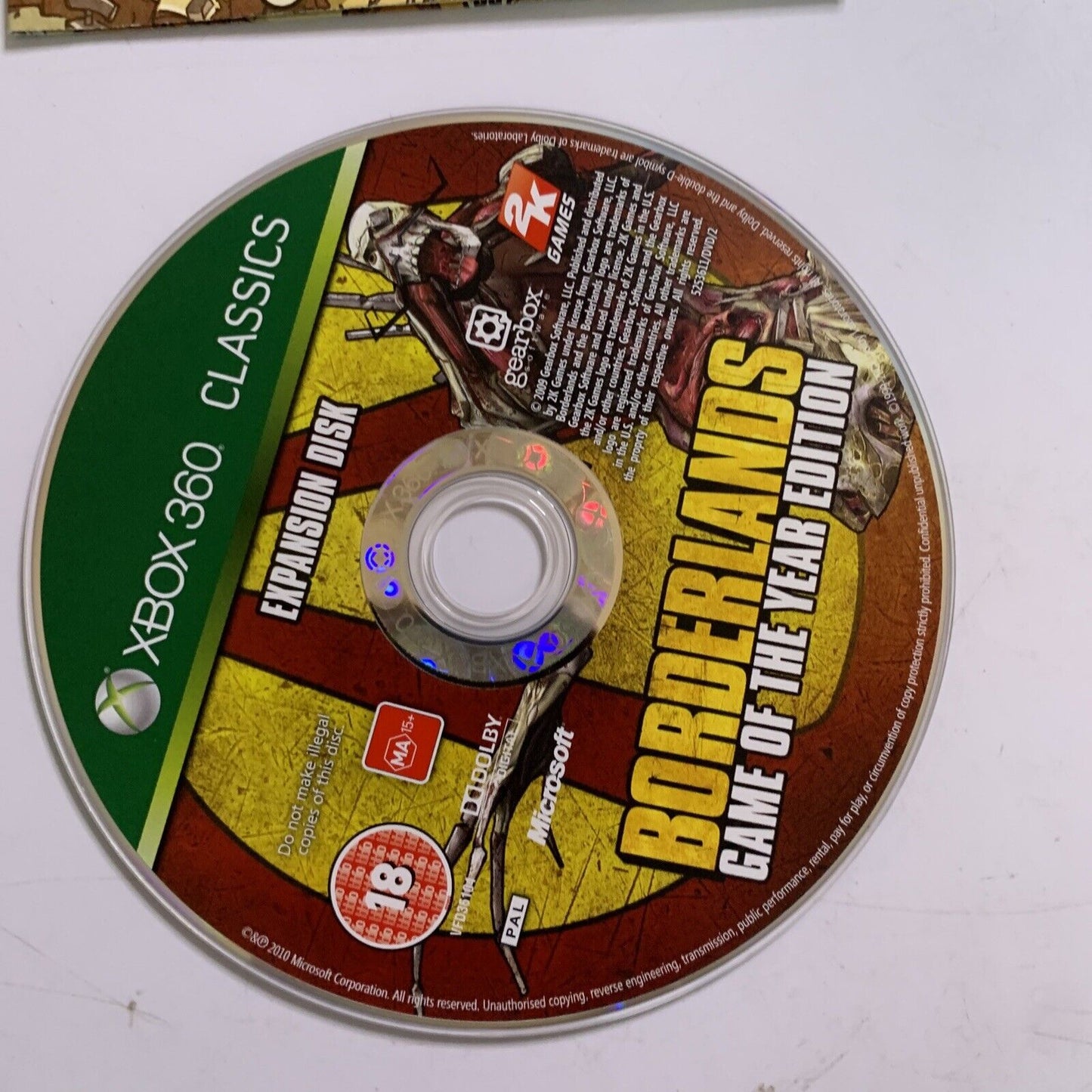 Borderlands Game of the Year Edition Microsoft XBOX 360 PAL + Map Complete