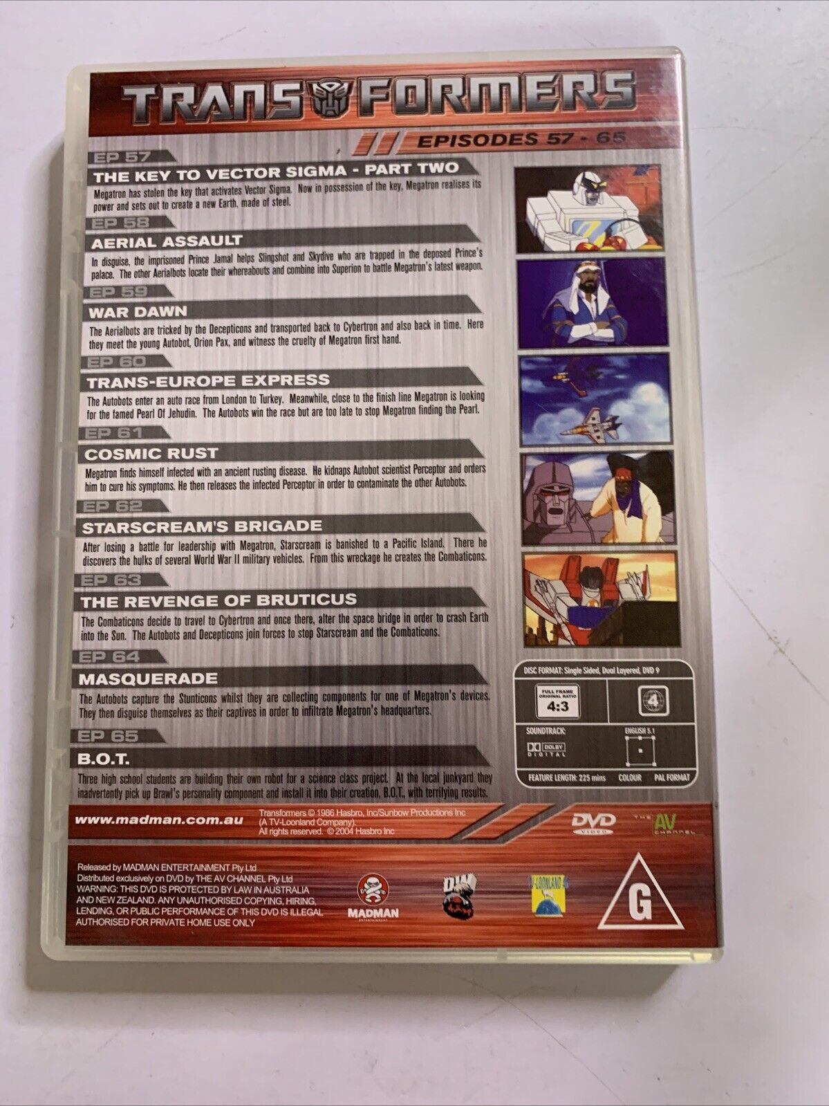 The Transformers G1 : Collection 3 (DVD, 1985) Original TV Series Region 4