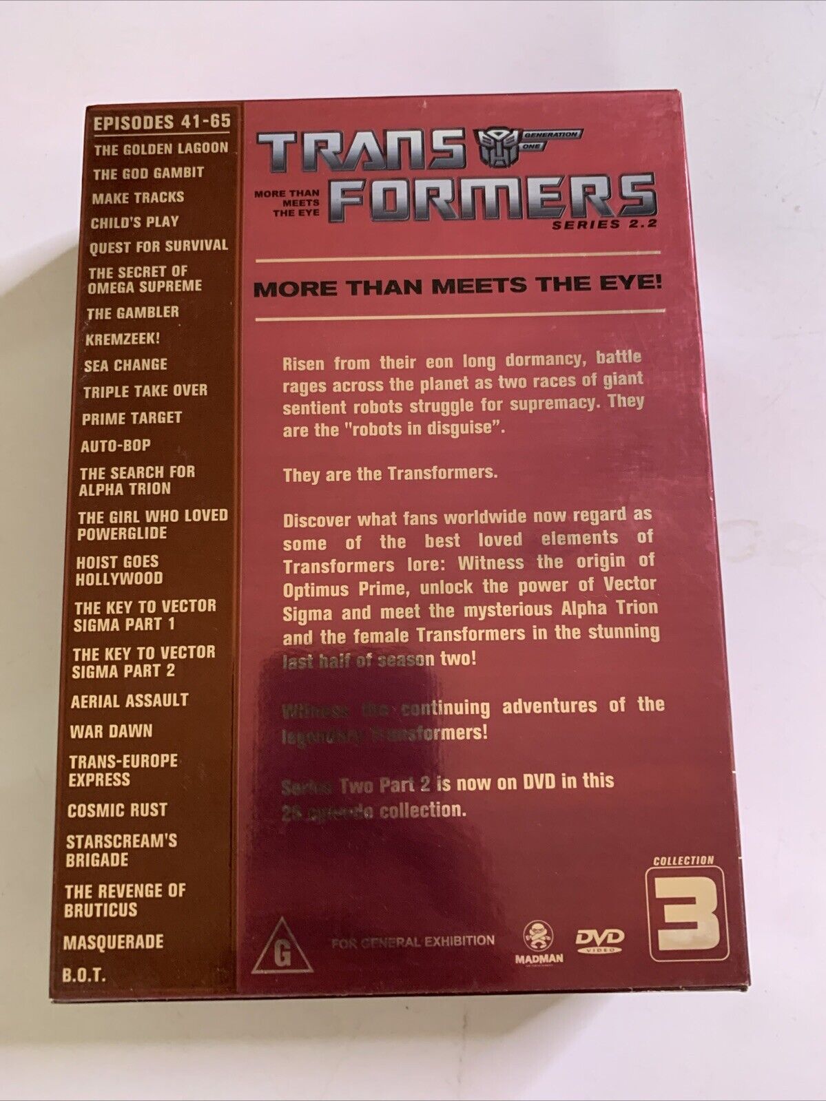 The Transformers G1 : Collection 3 (DVD, 1985) Original TV Series Region 4