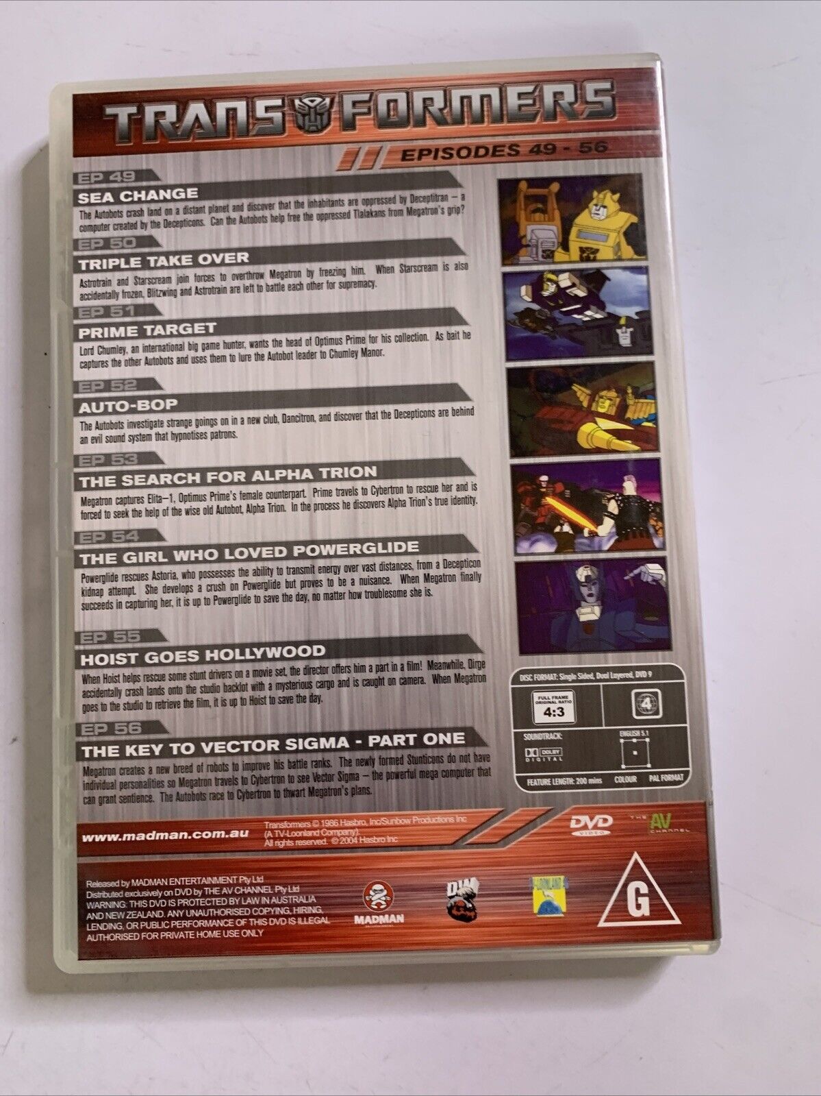 The Transformers G1 : Collection 3 (DVD, 1985) Original TV Series Region 4