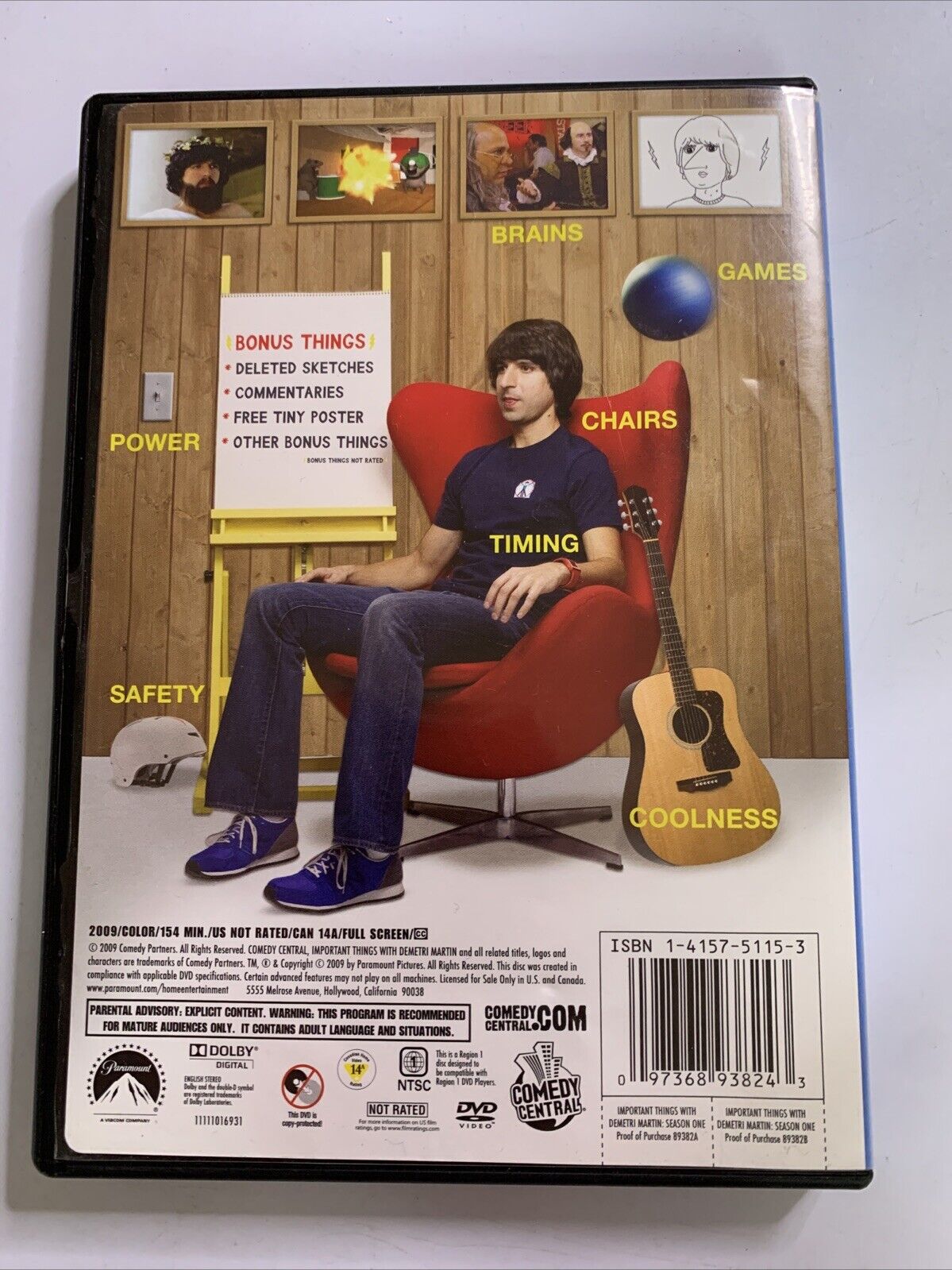 Important Things With Demetri Martin : Season 1 (DVD, 2009) Region 1