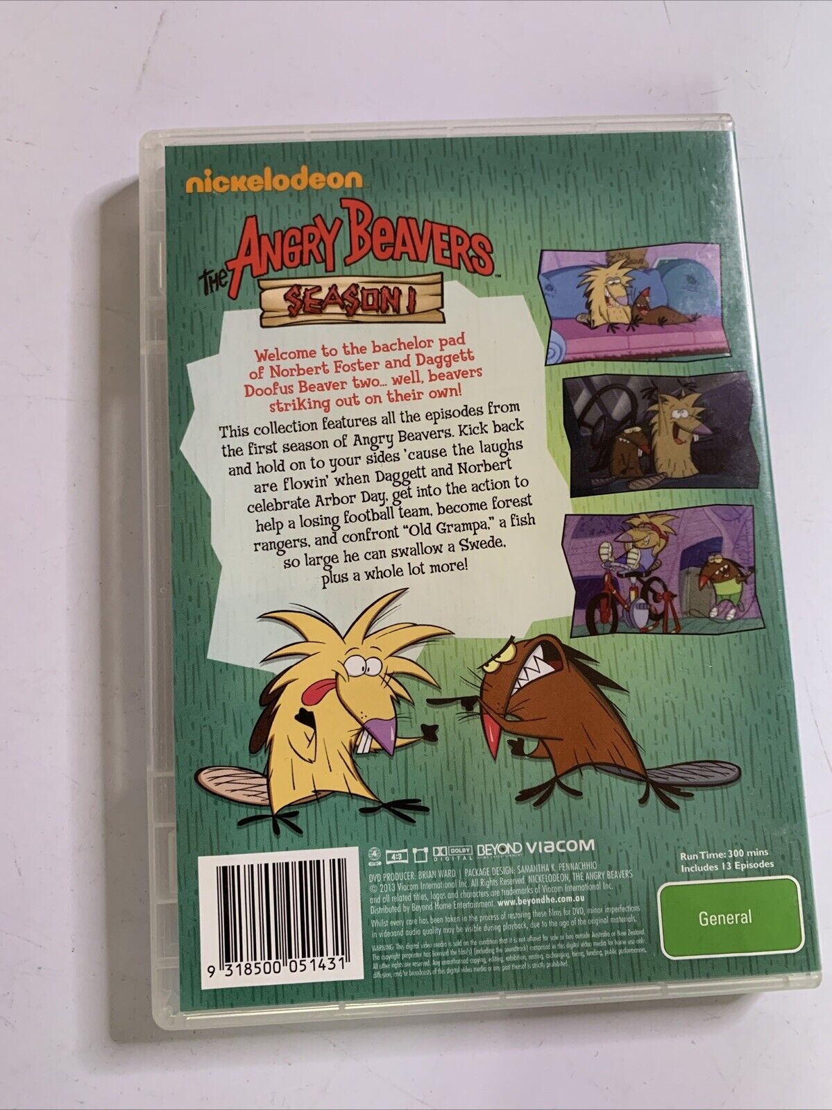 The Angry Beavers : Season 1 (DVD, 1997) Nickelodeon Animation Region 4