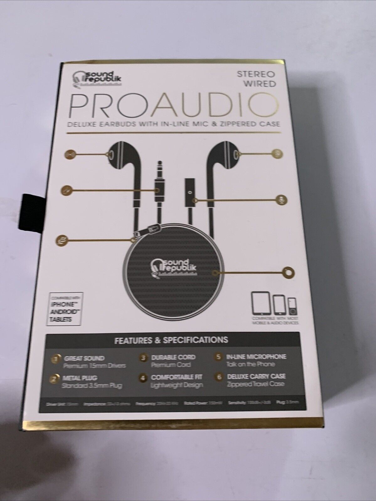 Sound Republik Pro Audio Earphones Wired 3.5mm  NEW